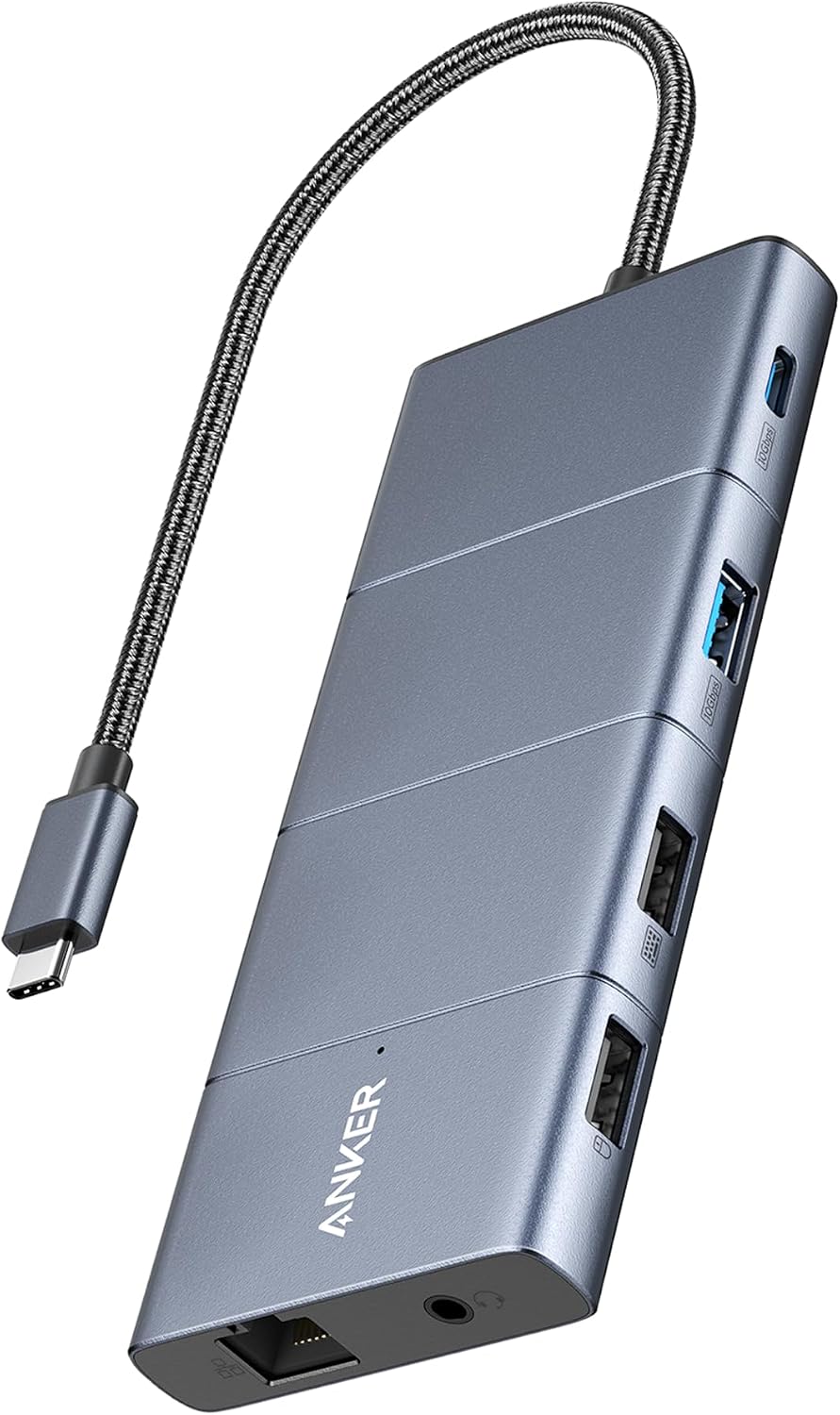 Anker 565 11-in-1 USB C Hub, Dual-Monitor Docking-Station mit 4K@60Hz
