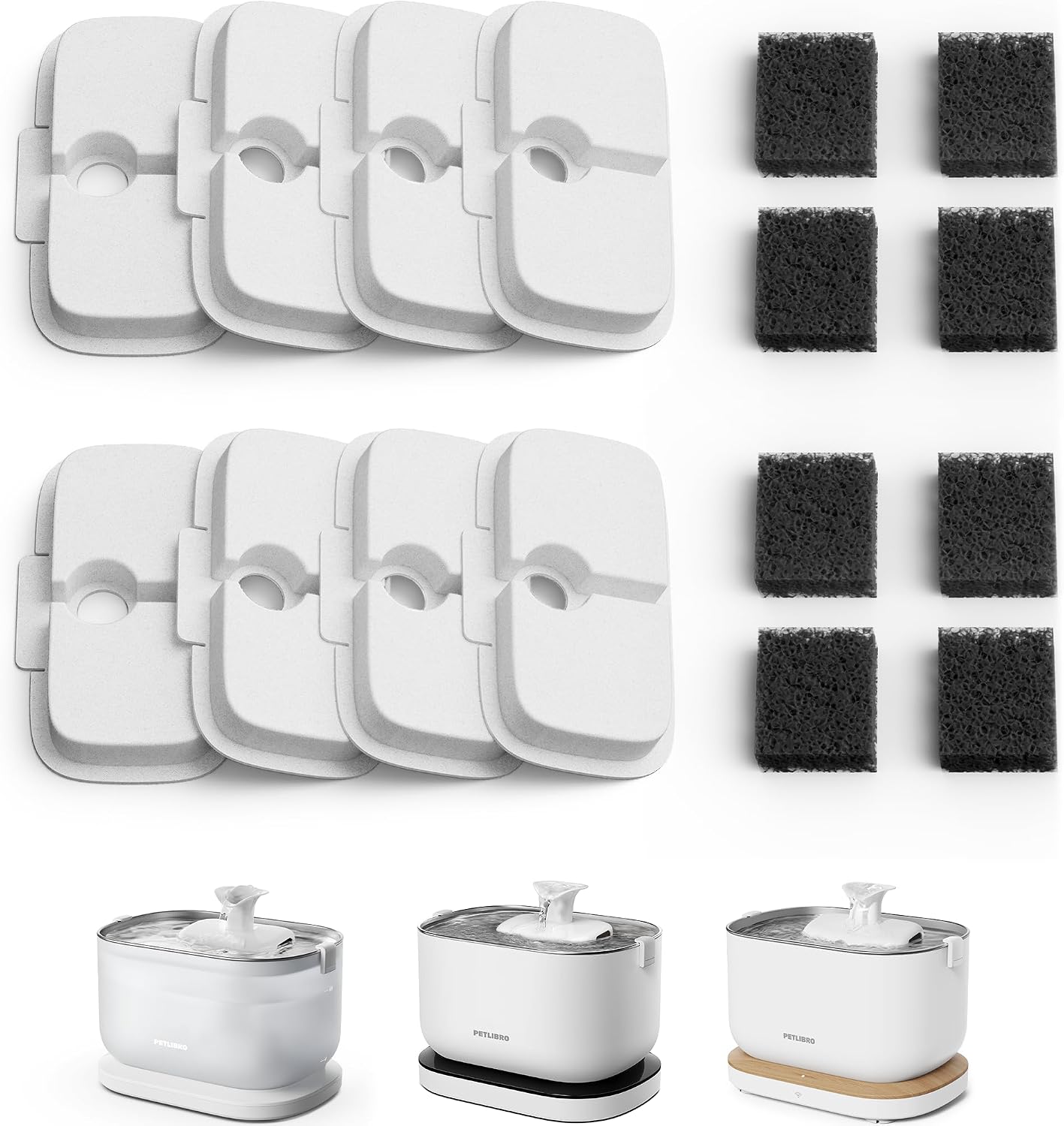 PETLIBRO Upgrade Katzenbrunnen - Kabelloser Trinkbrunnen für Katze mit App-Überwachung, 3L/101oz Dockstream 2, Edelstahlablage, 5GHz WiFi, ideal für Haustiere