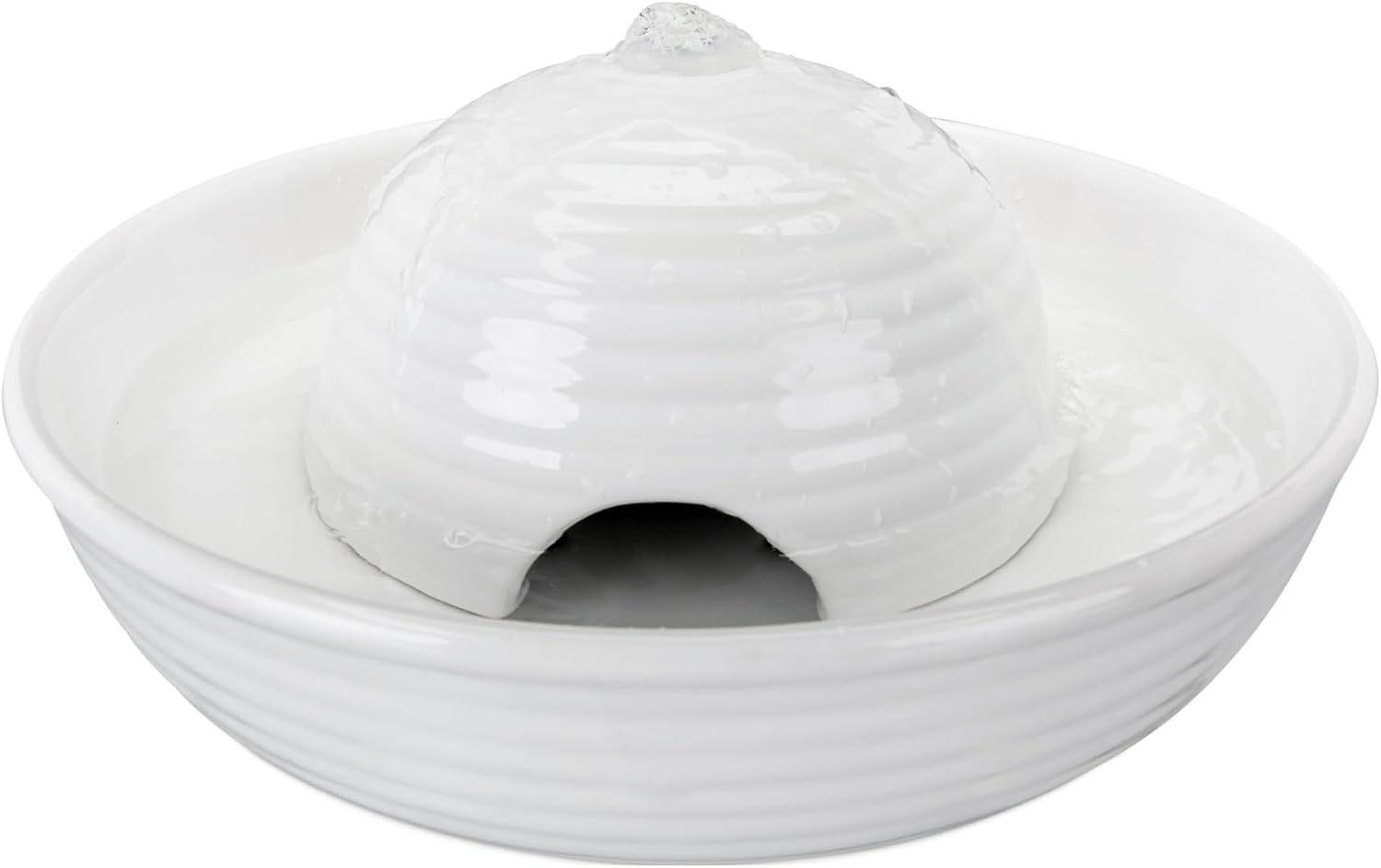 TRIXIE elektronischer Wasserspender "Trinkbrunnen Vital Flow Mini, Keramik, 0,8 l/ø 24 × 10 cm, weiß" - 24468