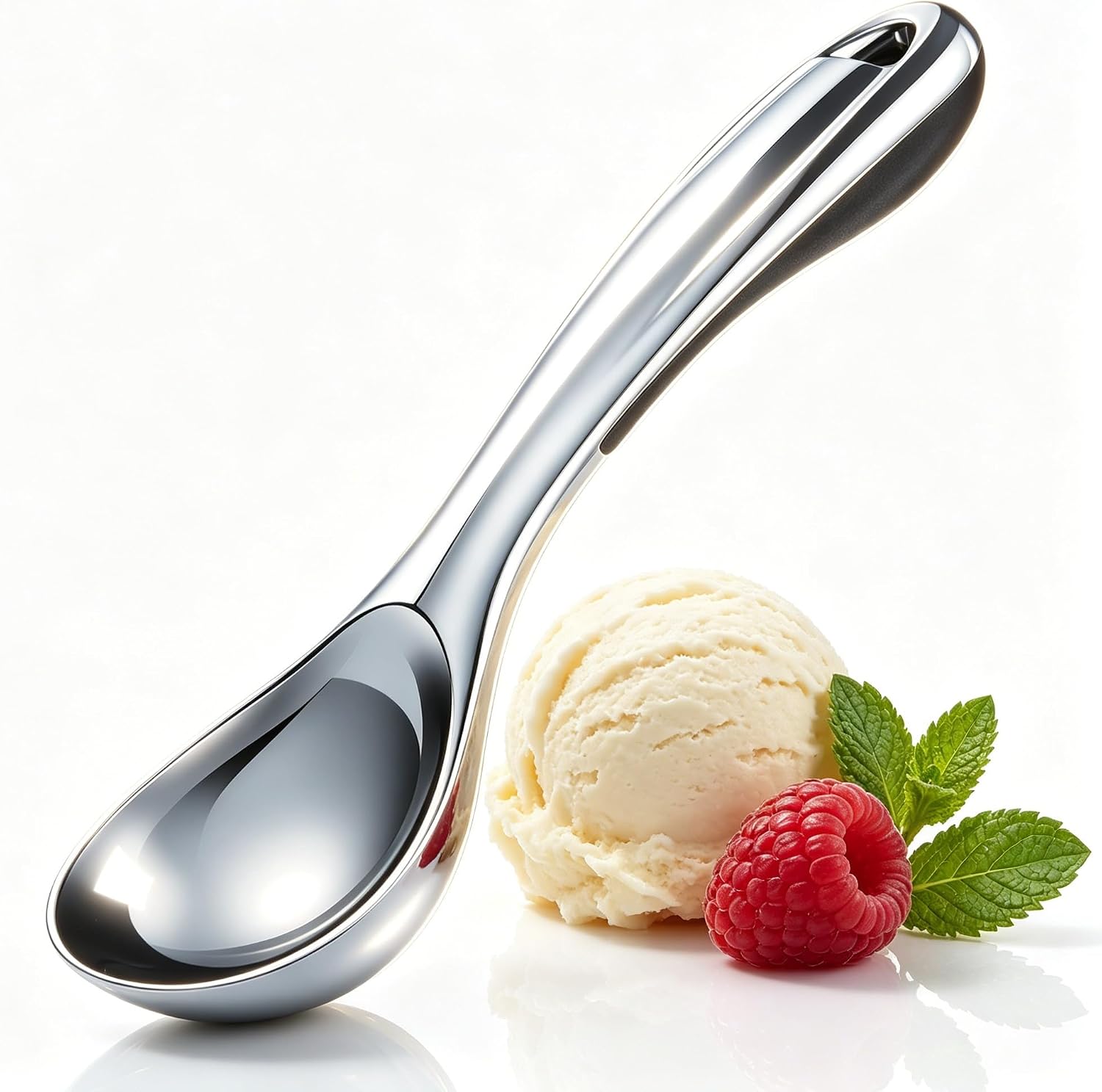 Love-KANKEI Eisportionierer Eislöffel Eiscreme Löffel mit Gummigriff
