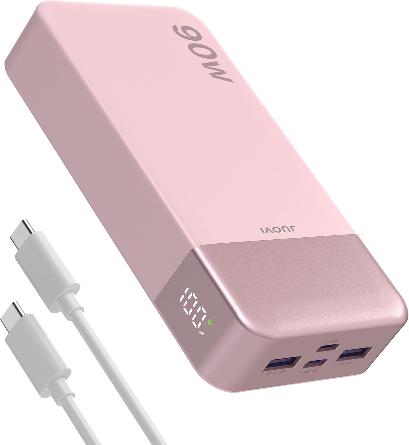 JUOVI Laptop Power Bank, 90W 20000mAh USB C Tragbarer Ladegerät Powerbank