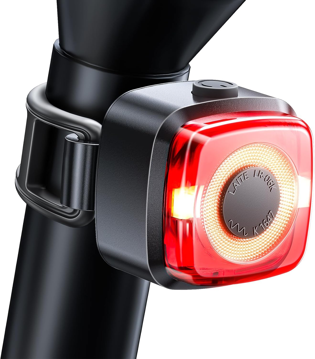 Glangeh Rücklicht Fahrrad LED mit Seitlicher Warnleuchte, Sichtweite 200 m, USB-C Aufladbar & Batteriestatus, IPX5 Wasserdicht, StVZO Zugelassenes Fahrradlicht Hinten für Rennrad, E-Bike und Rucksack