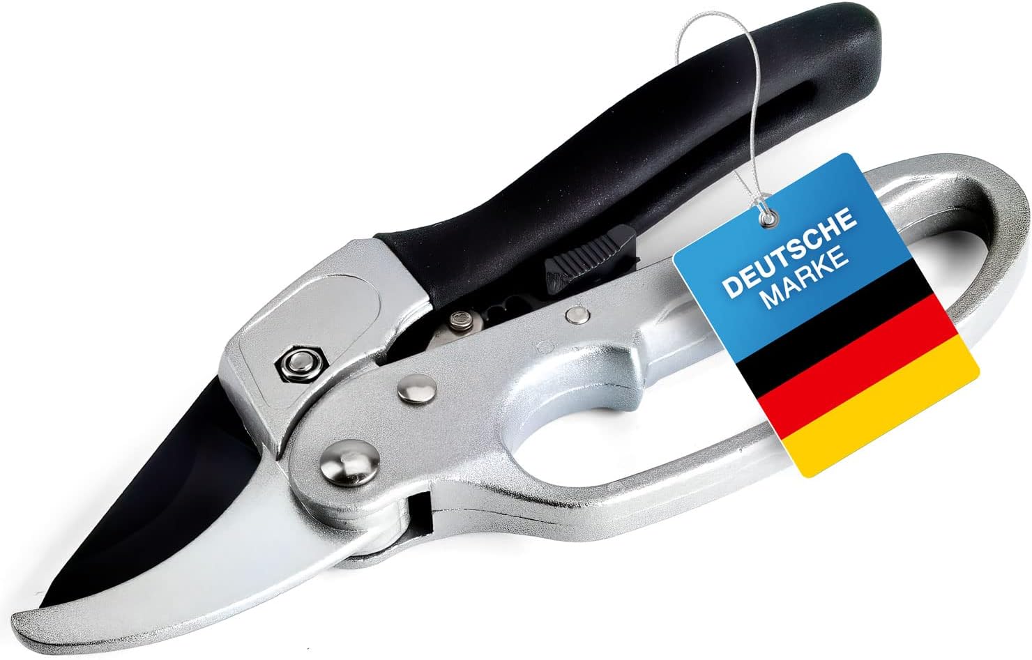 GOODS+GADGETS® Ratschenschere Gartenschere – geschmiedete Edelstahlklinge
