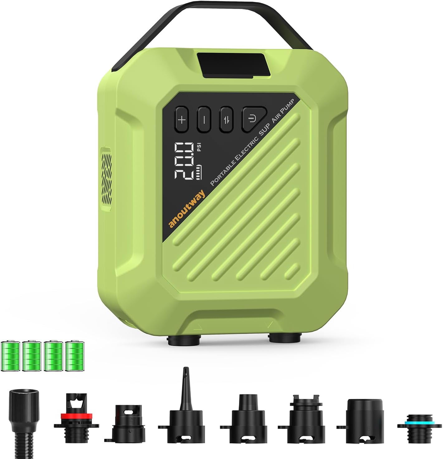 SUP Pumpe Elektrisch Akku, 20 PSI Hochdruck Auto-Off Paddle Pumpe