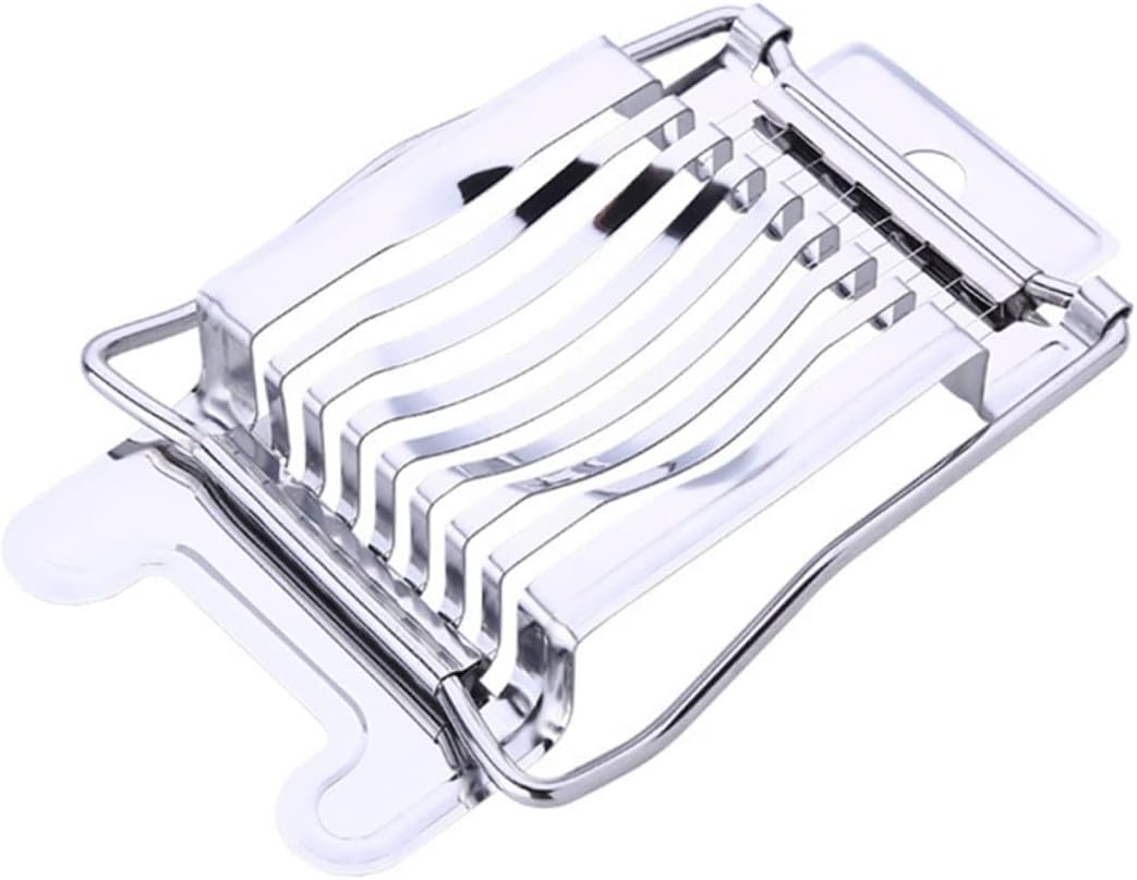 Cabilock Edelstahl Eierschneider Mit Langlebigen Schneidedrähten Multifunktionaler Eierzerteiler Für Gekochte Eier Pilze Käse Und Obst Leicht Zu Reinigen Ergonomischer Griff Geeignet Für Kü