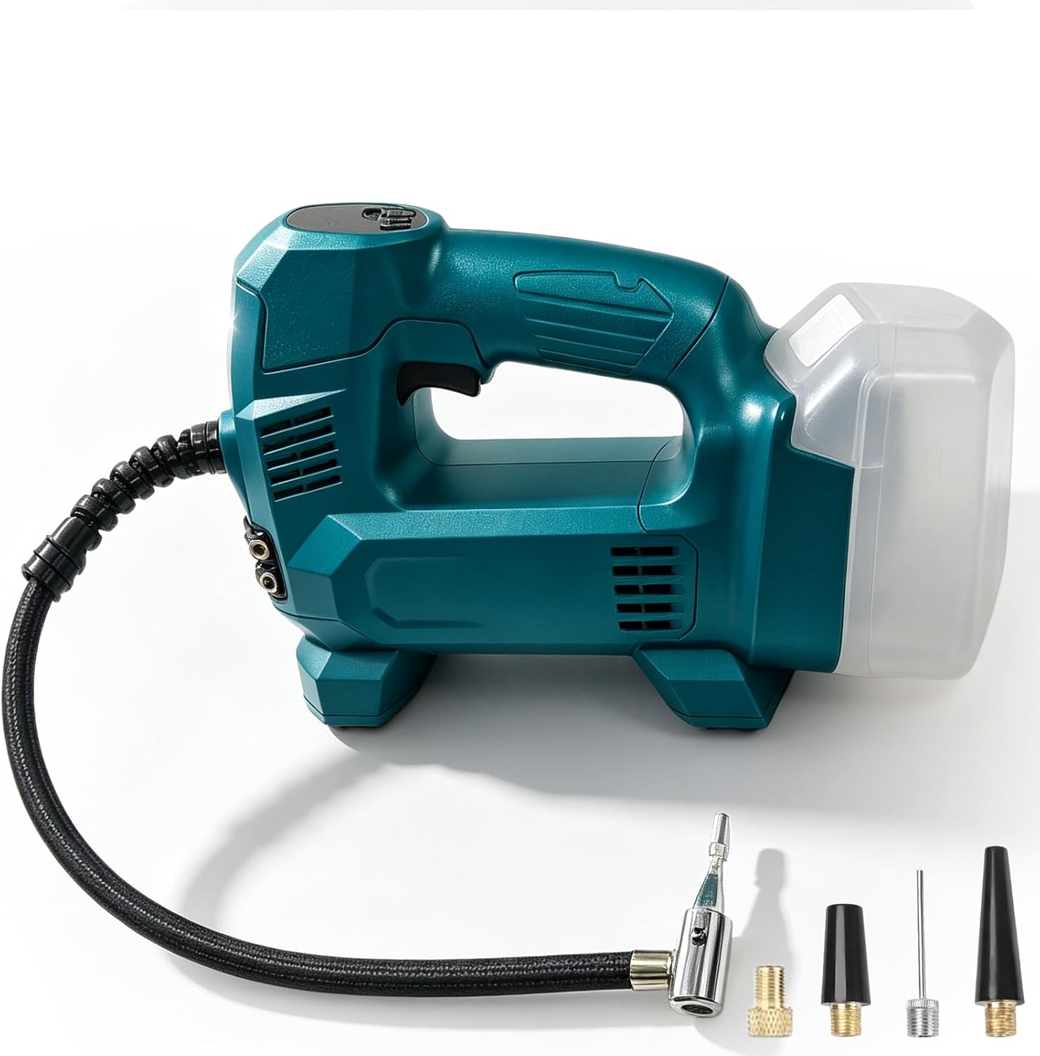 Akku Kompressor für Bosch-18V Akku, 150PSI Elektrischer Luftkompressor Autokompressor mit LED-Licht & Autostopp, Kabellos Luftpumpe tragbare Pumpe für Auto, Motorrad, Fahrrad, Bälle (ohne Akku)