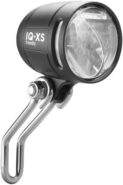 busch+müller Busch & Müller Unisex – Erwachsene Lumotec Iq-xs Friendly T mit Stand und Tagfahrlicht Frontleuchte, schwarz, Einheitsgröße