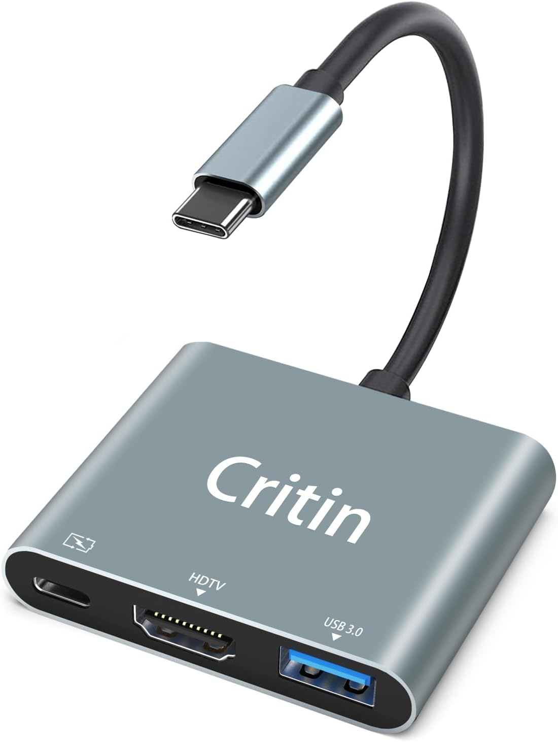 USB Hub 4 Port 2.0 - Ultradünner Tragbarer USB Splitter für iMac Pro, MacBook Air, Surface Pro, Laptops (Kompatibel mit Festplatten, Flash-Laufwerken)