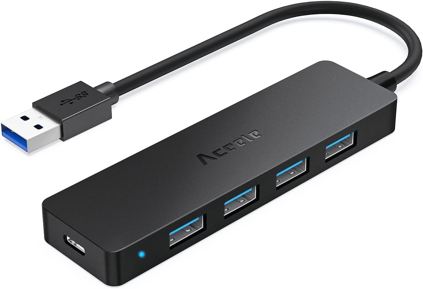 Aceele USB Hub 3.0 mit Verlängertem 120cm Kabel, 4-Port USB 3.0 Datenhub