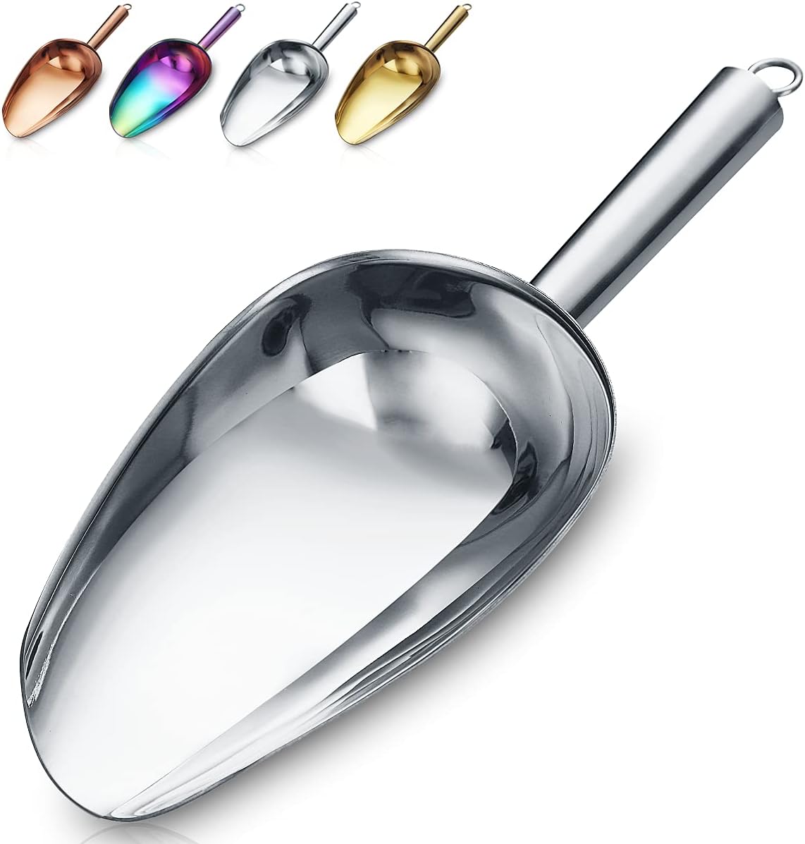 Eisportionierer, Premium-Edelstahl-Keksportionierer, Mode-Eisportionierer, Robuster Mehlportionierer, Allzweck-Süßigkeitenportionierer, Spülmaschinenfest (Silber/8oz/9 Zoll)