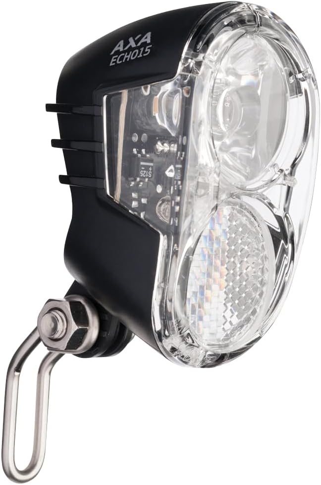 AXA Echo 15 Switch – Dynamo Fahrradlicht – 15 Lux – mit Reflektor – Sichtbar von der Seite – StVZO zugelassen