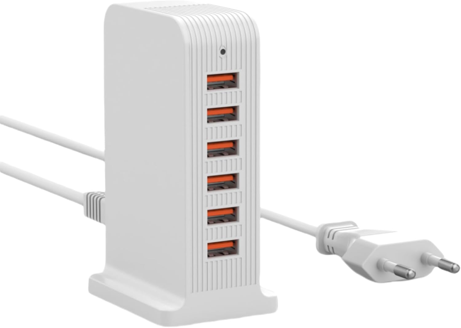50W USB Ladestation Mehrfach,6-Port USB Ladegerät Tower mit Smart IC