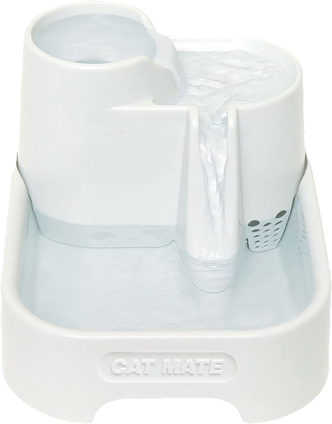 Cat Mate Mehrstufiger 2 L Trinkbrunnen, Weiß, Für Katzen & Kleine Hunde