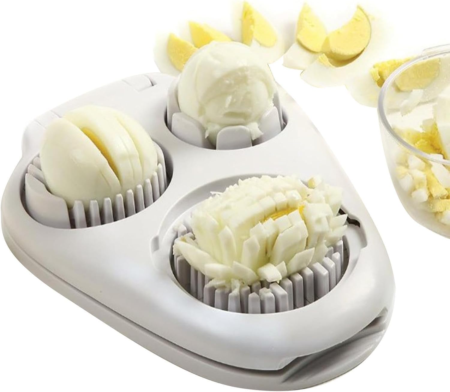 Multifunction Fruit Slicer Tool - Stainless Steel Strawberry Cutter, Egg Dicing Device, Grape & Mushroom Slicing Gadget, Safe Manual Kitchen Cutter System | Compact Prep For Home, Events, Catering Use