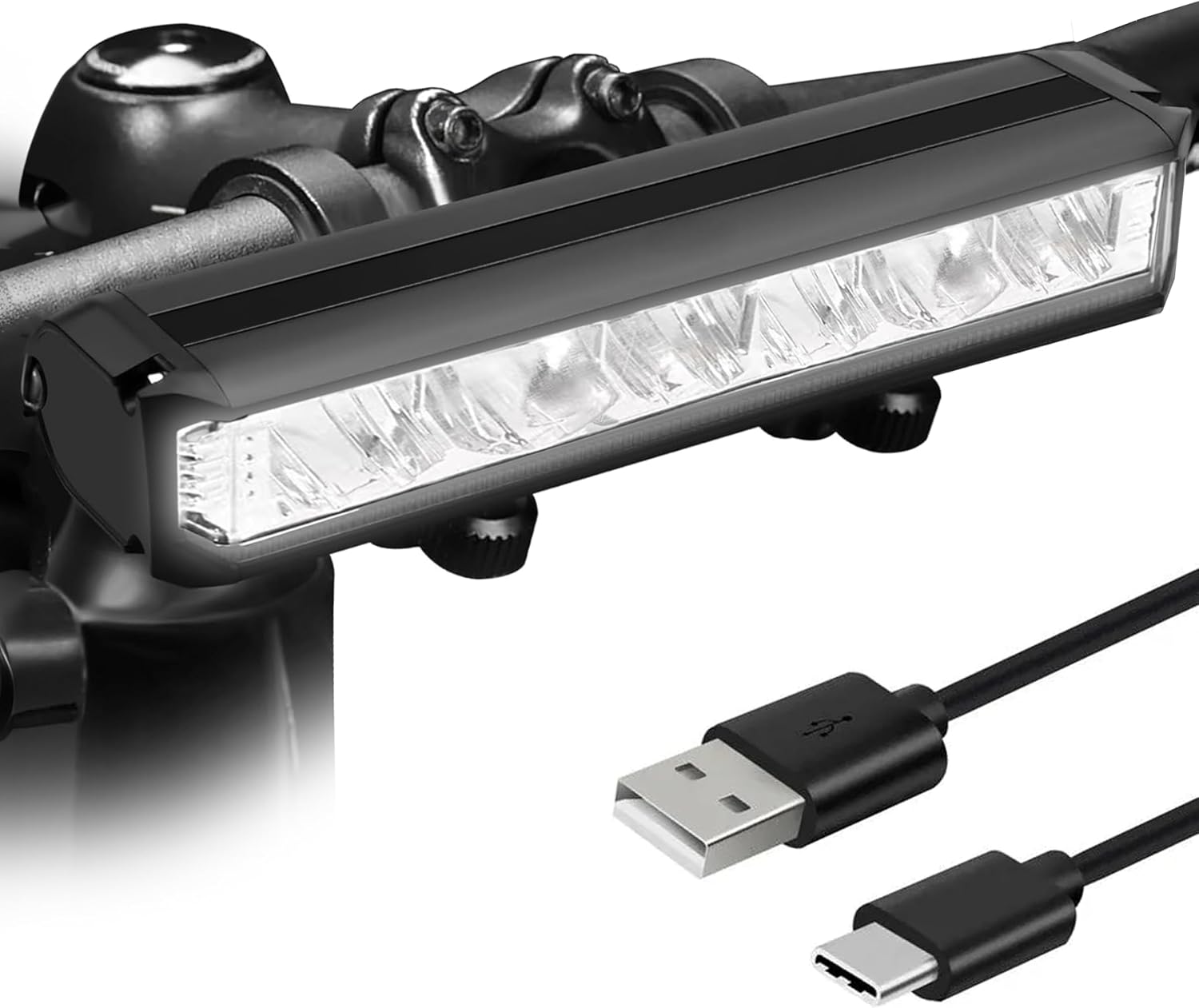 LED Fahrradlicht Vorne,3000 Lumen,8000mAh(2×4000mAh Akku) USB C Aufladbar Akku Fahrrad Licht Vorne,StVZO Standard Fahrradbeleuchtung,IPX4 Wasserdicht Fahrradlampe Vorne
